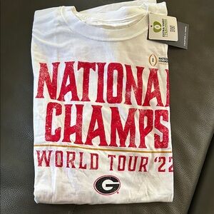 Fanatics White and Red National Champs Tee